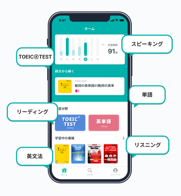 booco アルク　英語アプリ